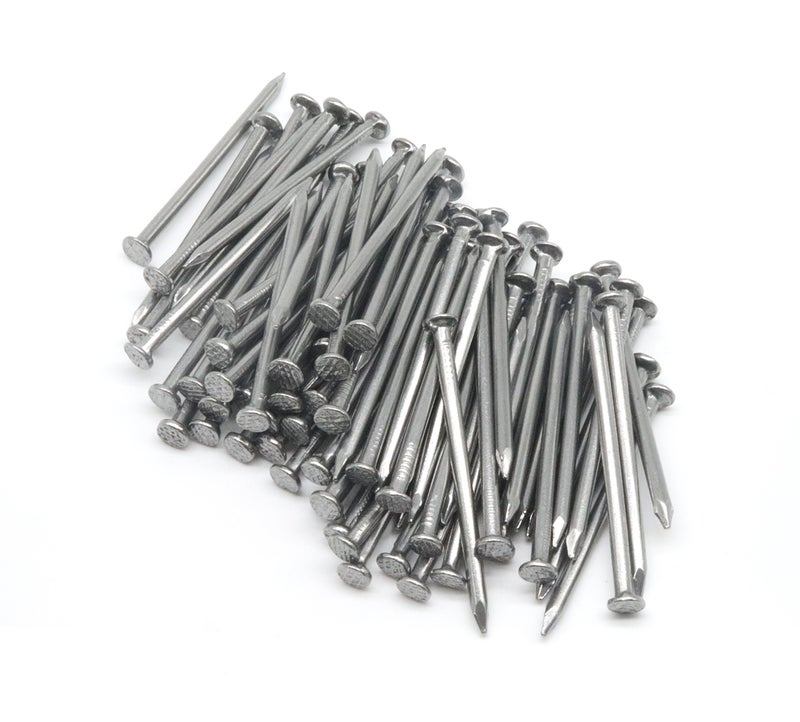 cSeao 100pcs Metal Cement Wood Sliding Nails for Wood Furniture, 50mm 2" Length, Common Nails Hanging Nails - Image 1
